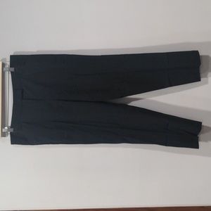 Lafayette 148 Women's Petite Irving Size 10 Black Wool Dress Pant Stretch Taper